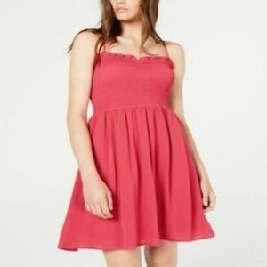 BeBop Juniors Sleeveless Red Fit & Flare Casual Dress Size Small